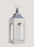 Metal & Wood Lantern (26cm x 37cm) Image 1