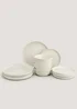 12 Piece Natural Lipped Dinner Set Image 2