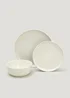 12 Piece Natural Lipped Dinner Set Image 1