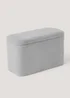 Grey Teddy Fleece Storage Ottoman (68cm x 31cm x 43cm) Image 1