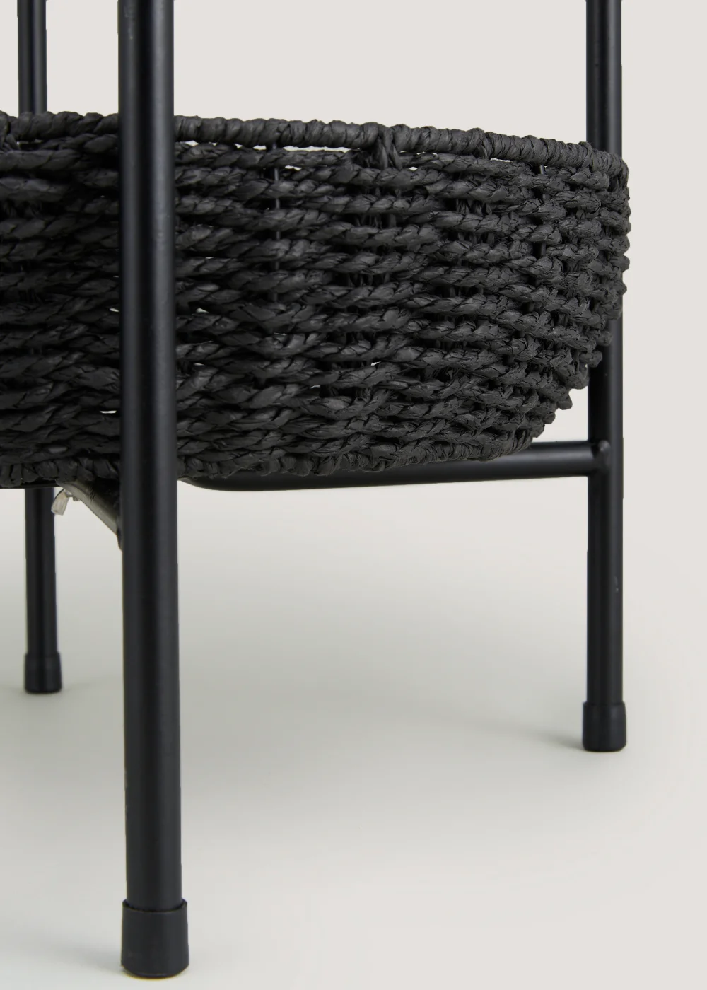 Black Paper Woven Side Table (37cm x 45cm) Image 2
