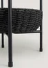 Black Paper Woven Side Table (37cm x 45cm) Image 2