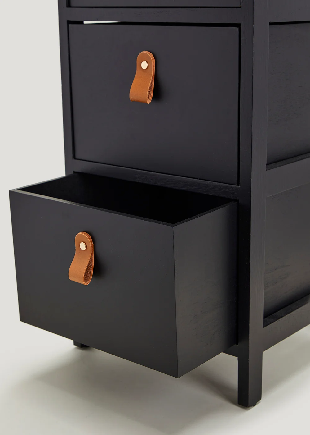 Black 4 Drawer Unit (29cm x 29cm x 82cm) Image 2