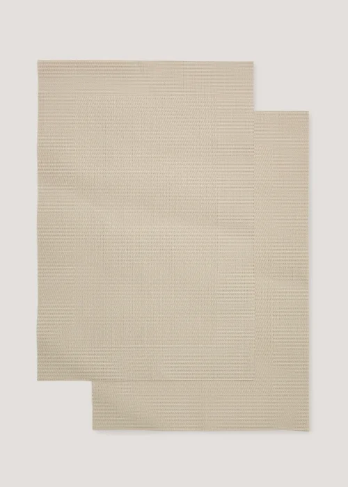 2 Pack Natural Woven PVC Placemats (45cm x 30cm) Image 1