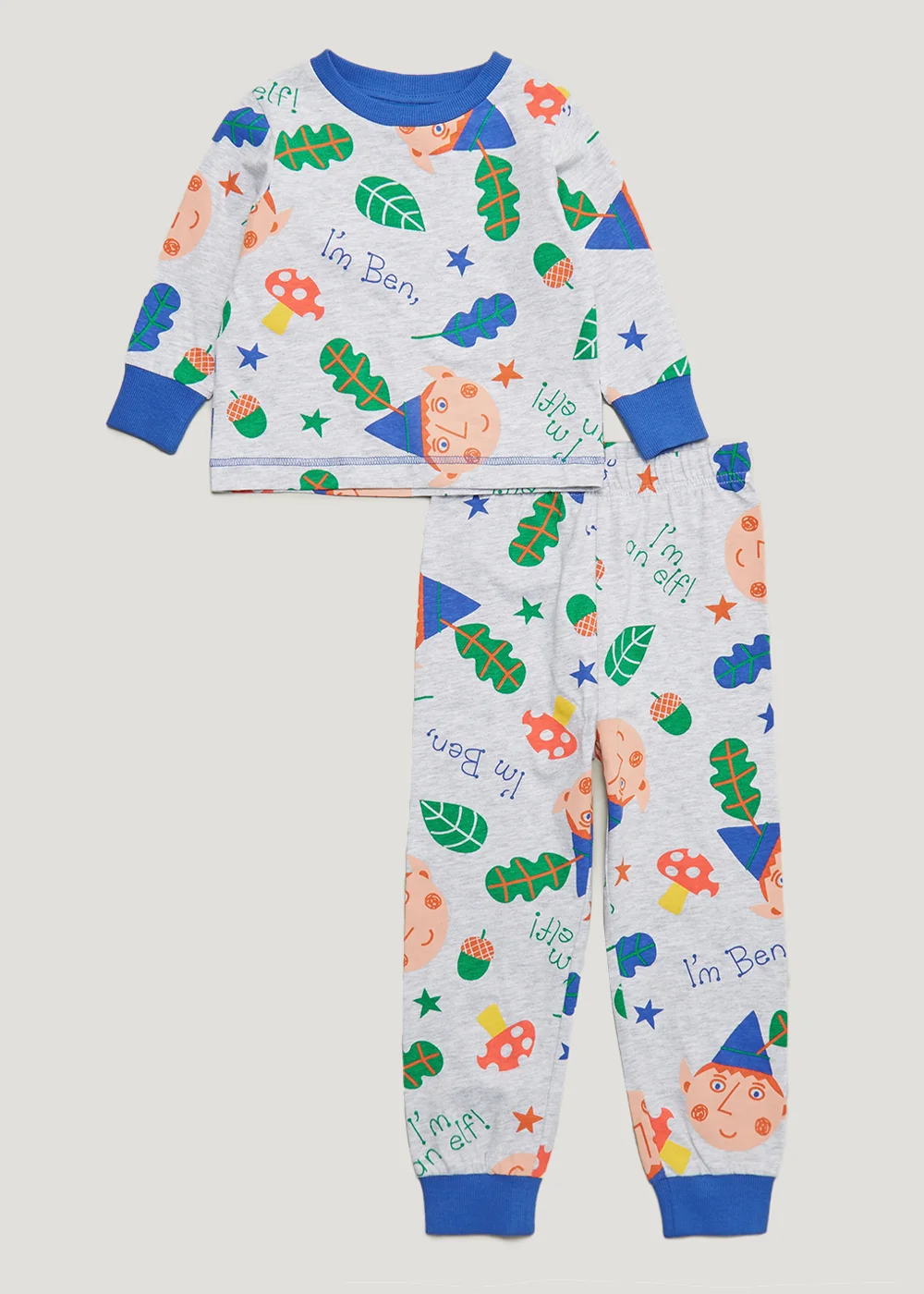 Kids Grey Ben Elf Pyjama Set (9mths-5yrs) - Age 2 - 3 Years Image 1