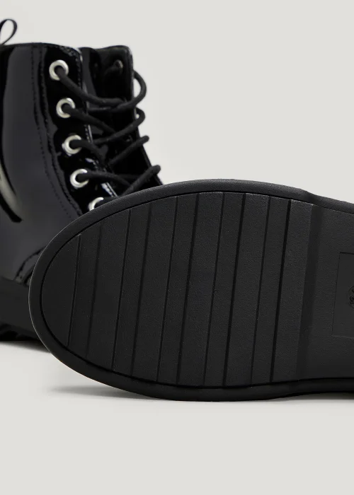 Girls Black Grunge Ankle Boots (Younger 10-Older 5) - Size 10 Infants Image 2