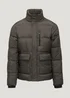 Brown Funnel Neck Puffer Coat - S Image 5