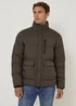 Brown Funnel Neck Puffer Coat - S Image 1