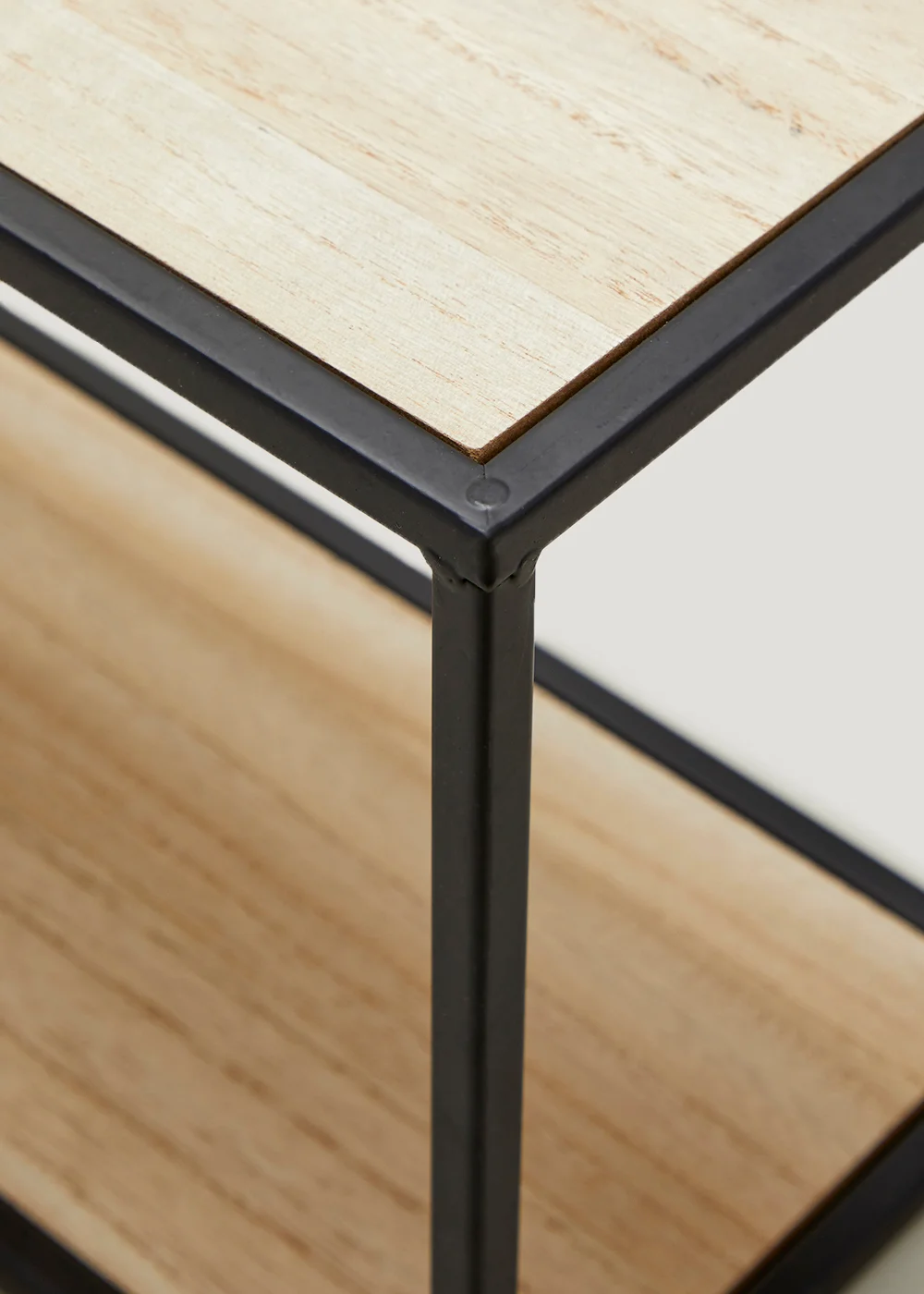 Black Metal Single Shelf (52cm x 17cm x 25cm) Image 2