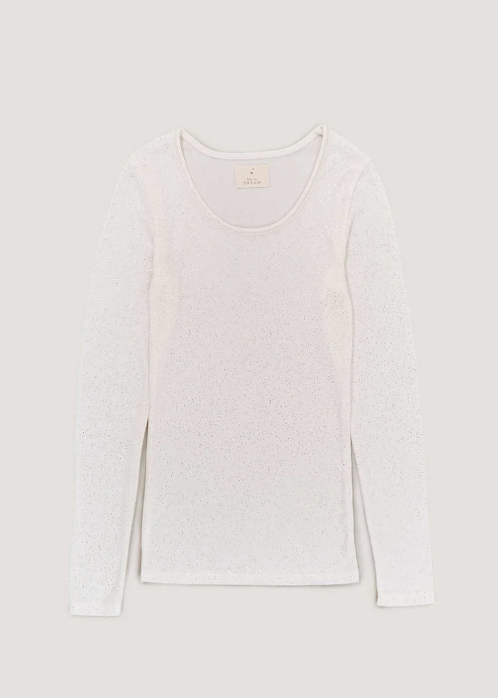 Cream Thermal Long Sleeve Top - Size 8-10 Image 1