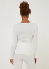 Cream Thermal Long Sleeve Top - Size 8-10 Image 2
