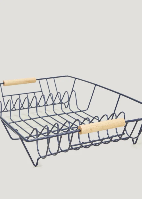 Navy Wire Dish Drainer (31cm x 48cm) Image 2