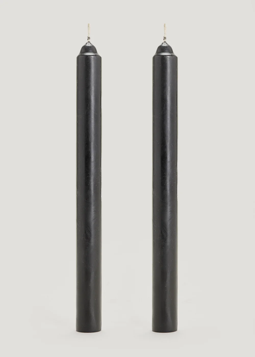 2 Pack Black Dinner Candles (12.5cm) Image 1