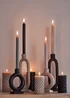 2 Pack Black Dinner Candles (12.5cm) Image 2