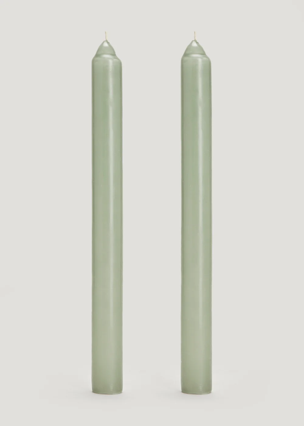 2 Pack Green Dinner Candles (12.5cm) Image 1