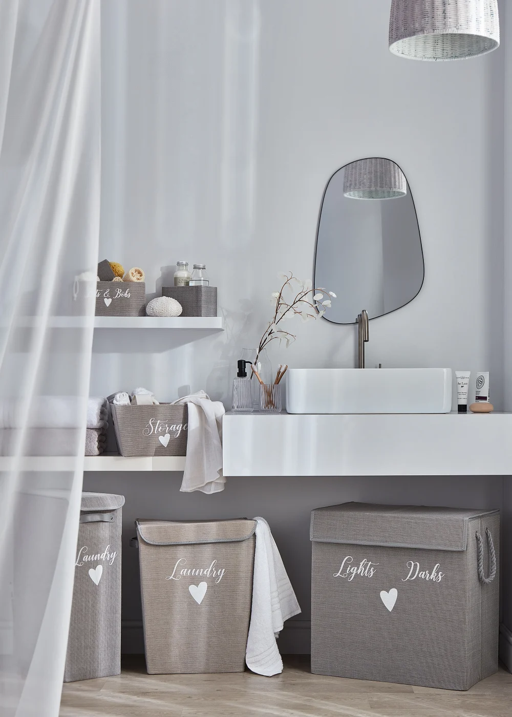 Black Organic Shaped Mirror (40cm x 60cm) Image 2