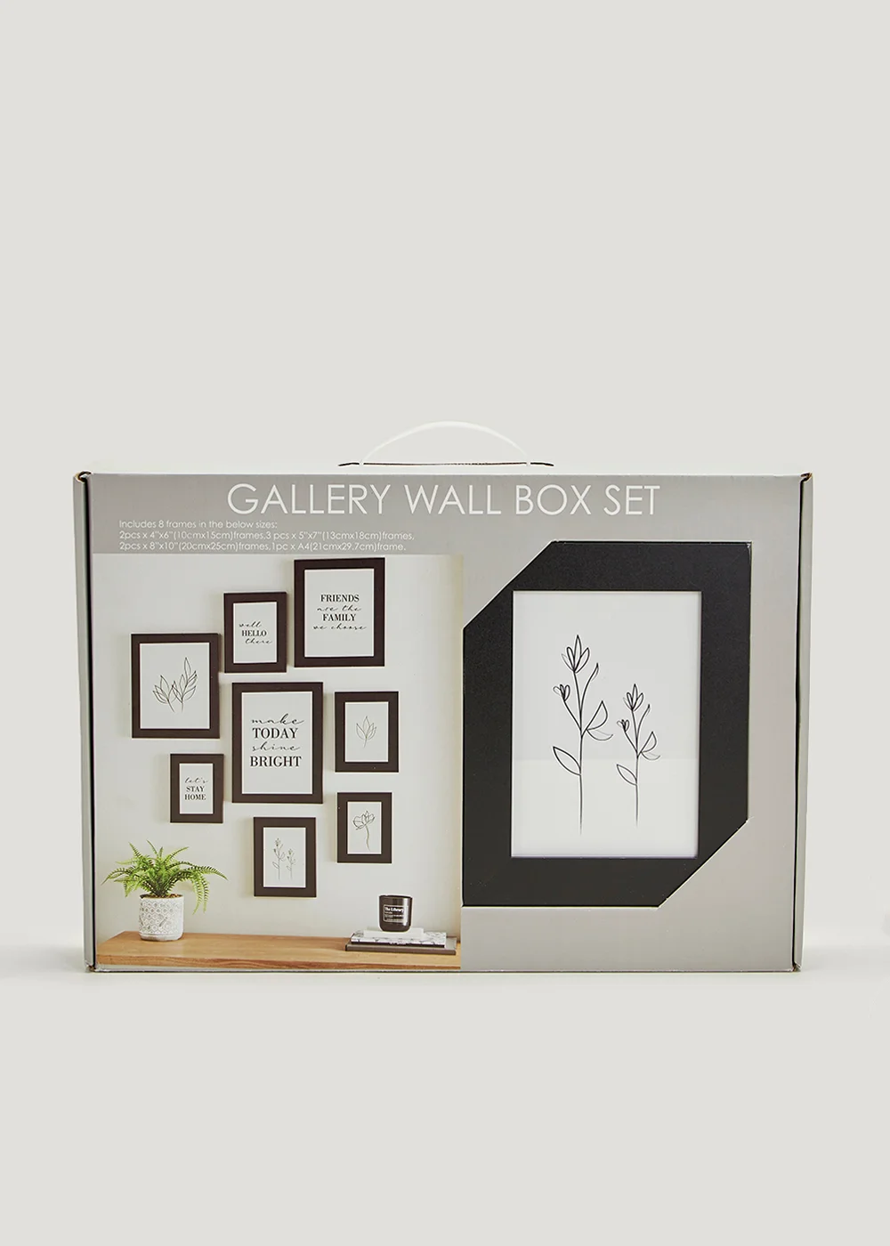 8 Pack Black Wall Hanging Photo Frames Image 2