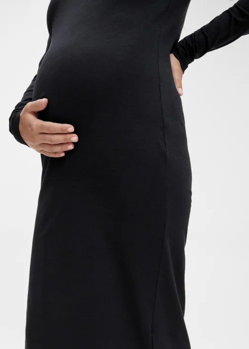 Mamalicious Maternity Eva Black Midi Dress - 8 Image 3