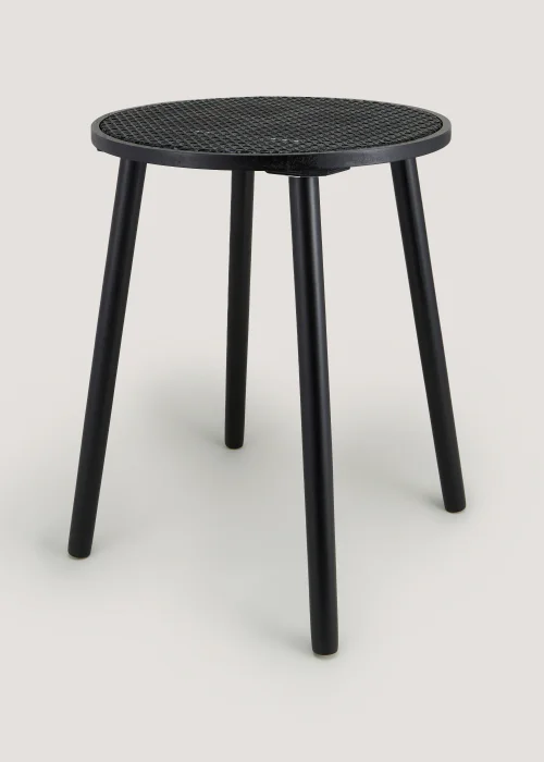 Black Cane Side Table (40cm x 50cm) Image 1