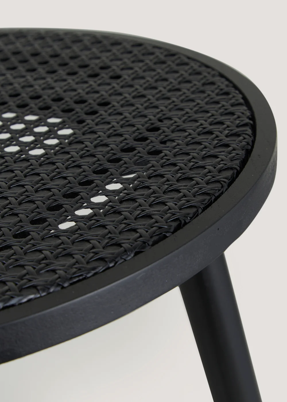 Black Cane Side Table (40cm x 50cm) Image 2