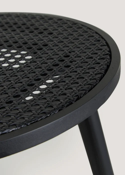 Black Cane Side Table (40cm x 50cm) Image 2