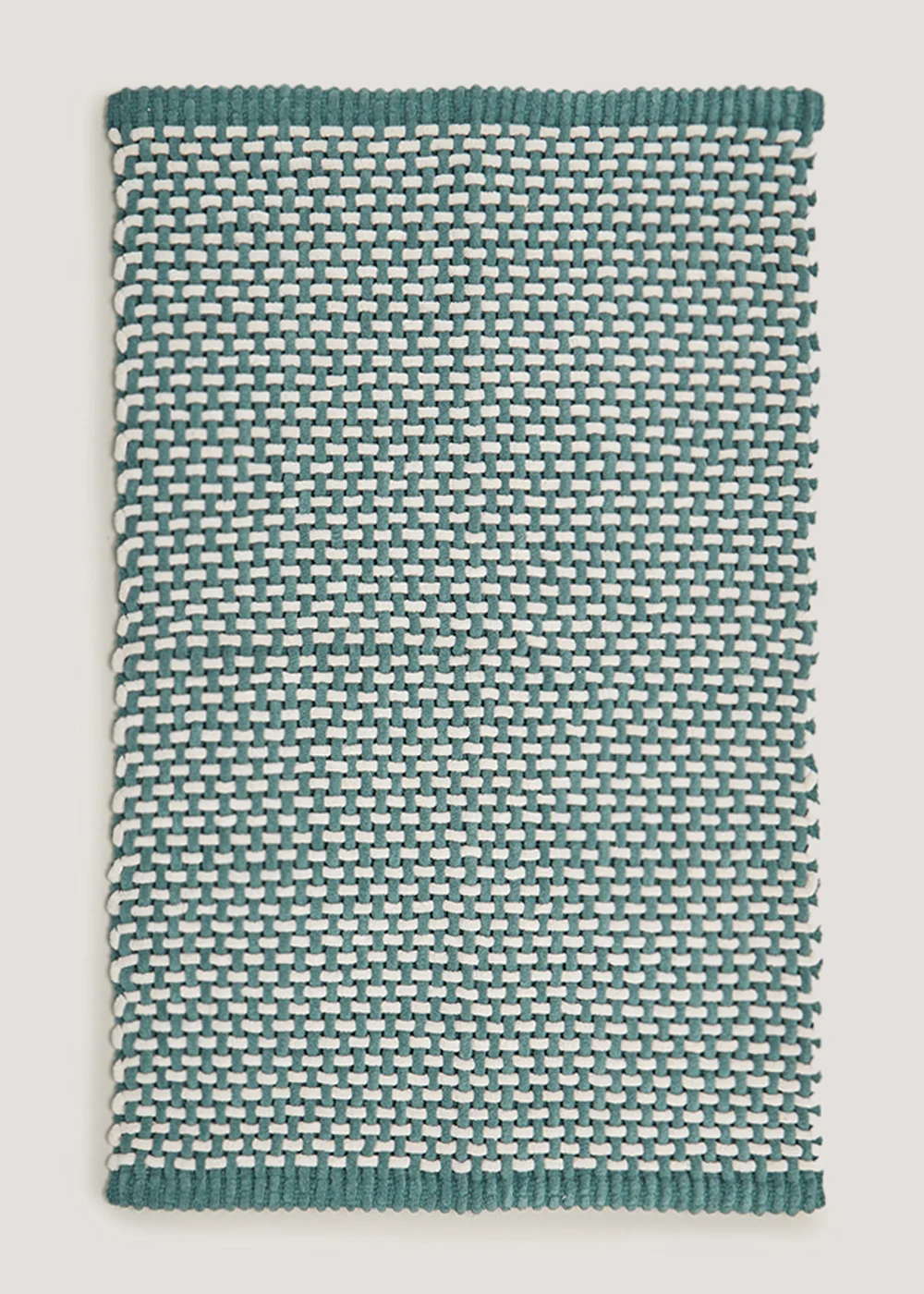 Teal Woven Chenille Bath Mat (50cm x 80cm) Image 1