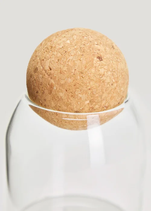 Glass Canister With Round Cork Lid Image 2