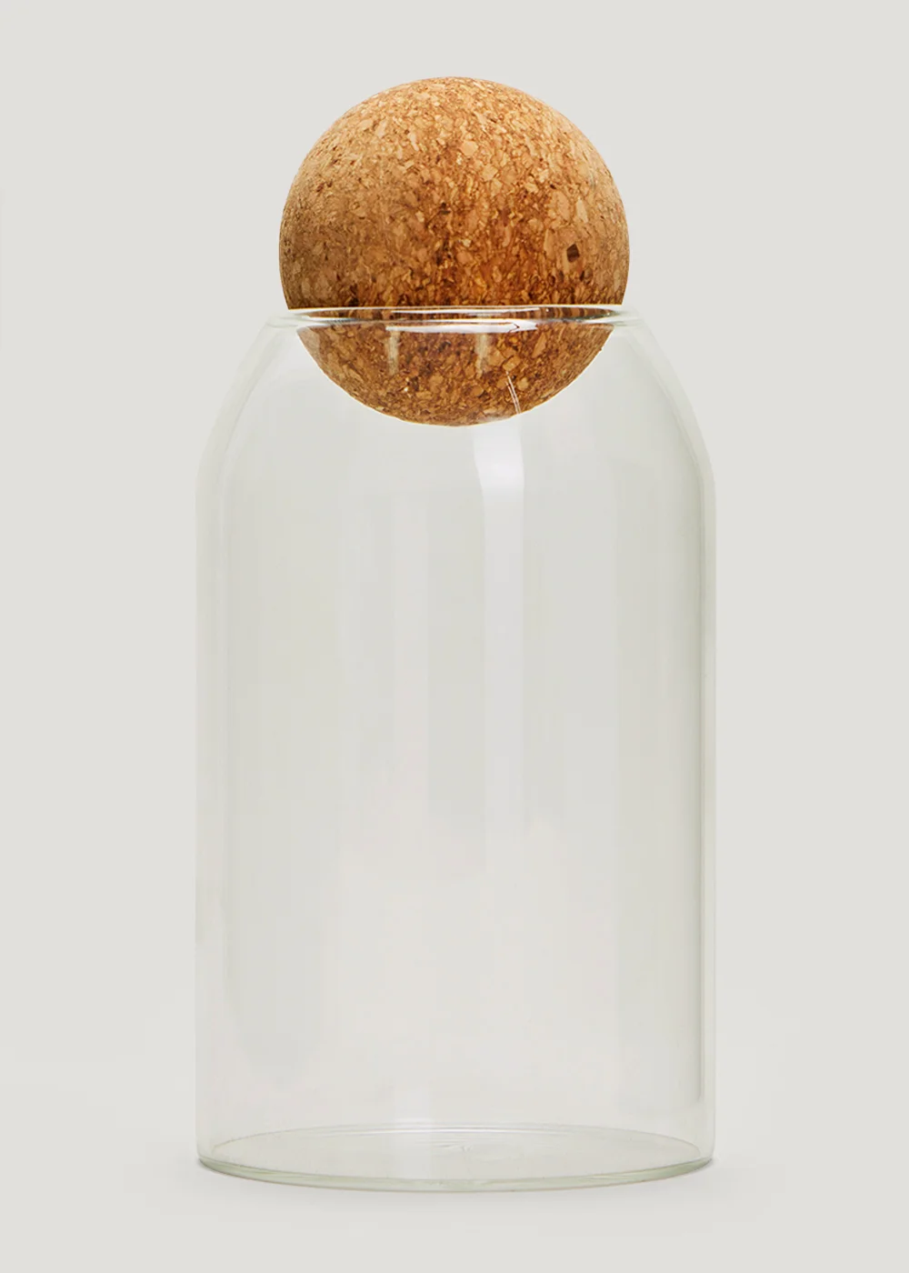 Glass Canister With Round Cork Lid - Medium Image 1