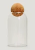 Glass Canister With Round Cork Lid - Medium Image 1