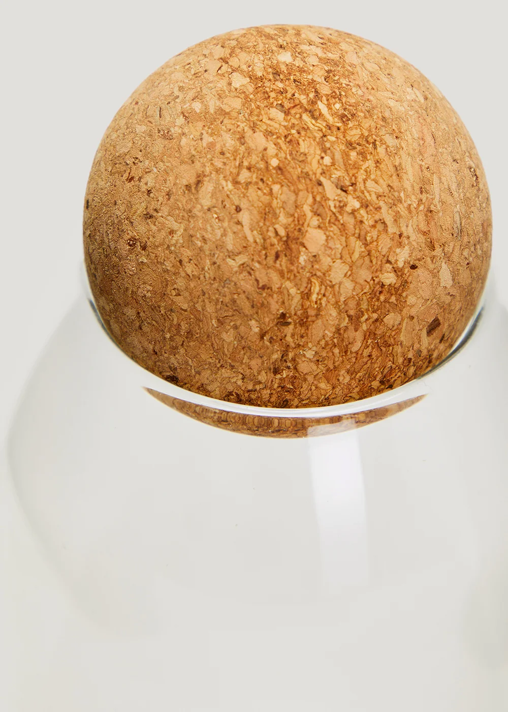 Glass Canister With Round Cork Lid - Medium Image 2