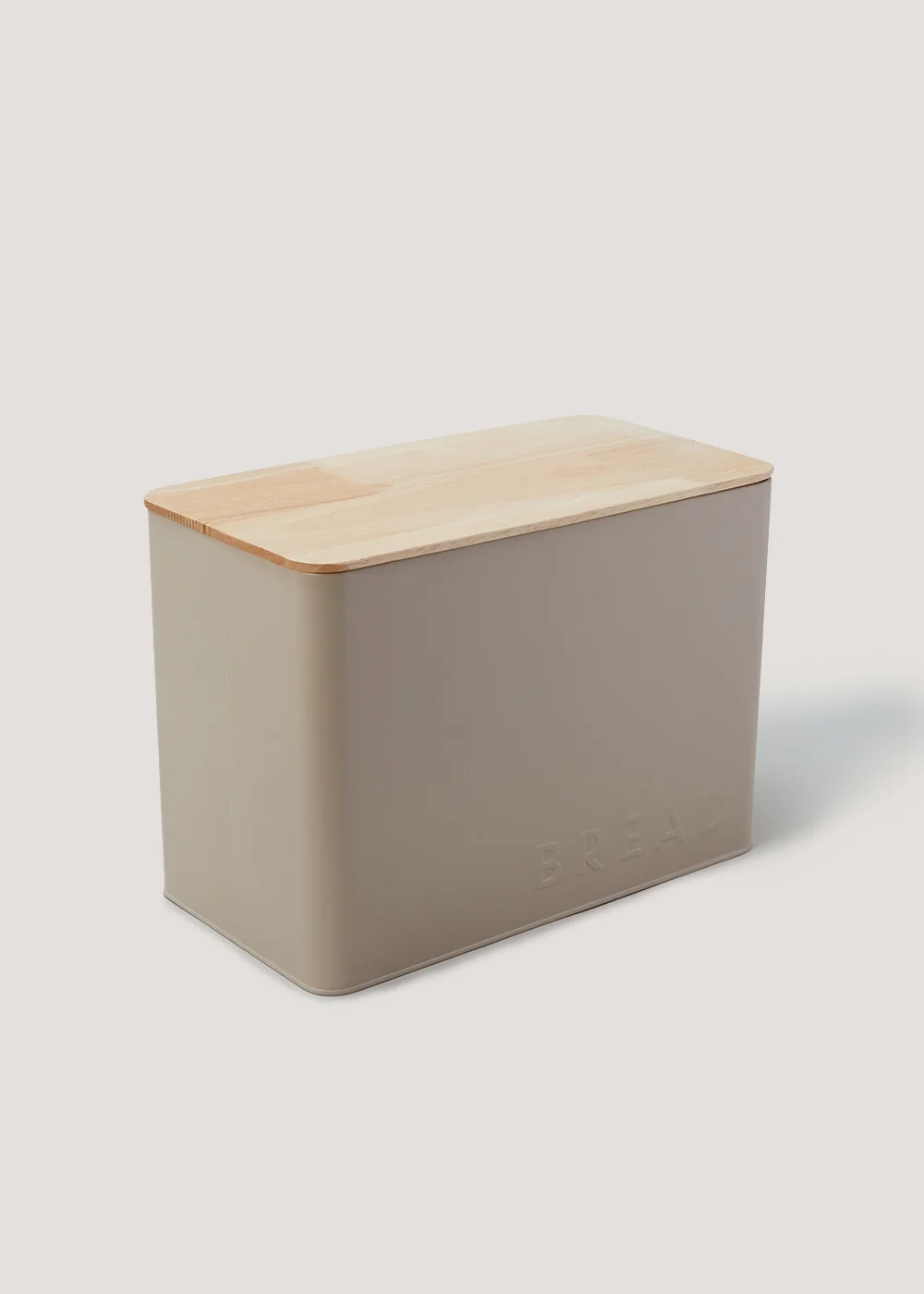 Natural Metal Lidded Bamboo Bread Bin (33cm x 24cm) Image 1