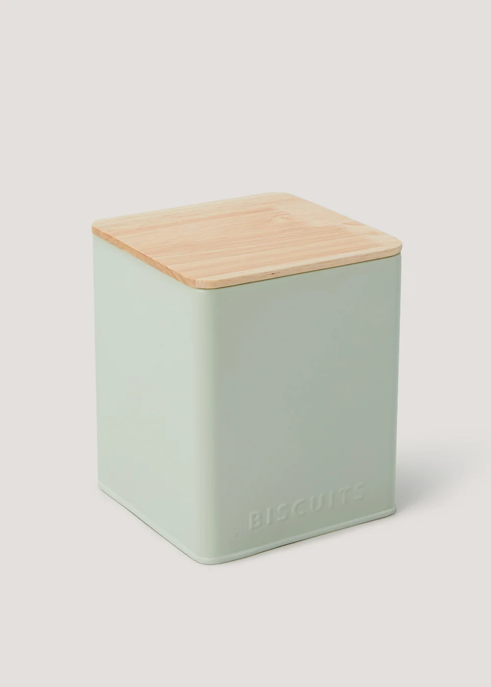 Green Metal Lidded Biscuit Tin (14cm x 16.5cm) Image 1