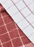 2 Pack Berry Check Jumbo Terry Tea Towels (50cm x 70cm) Image 2