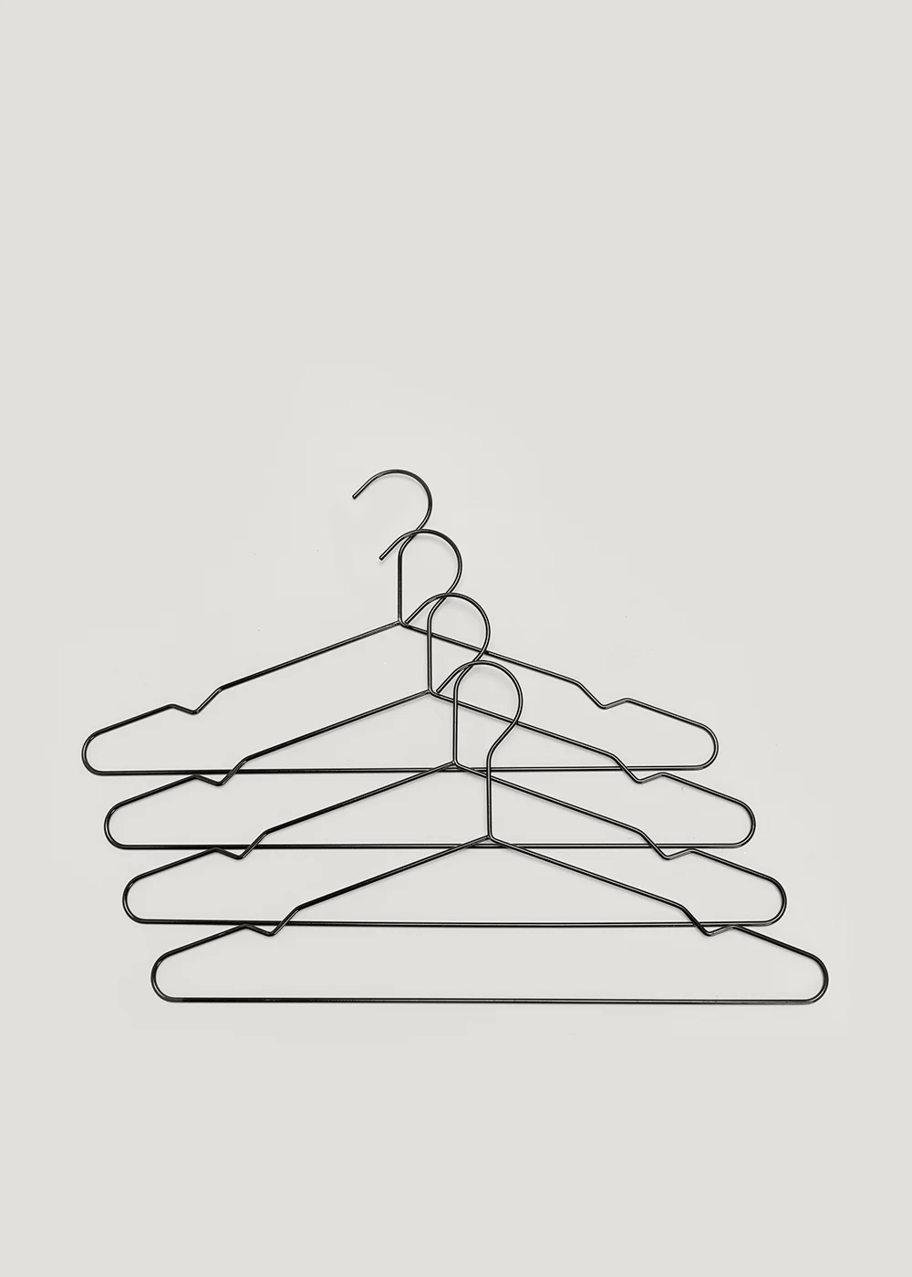 4 Pack Black Metal Hangers (22.5cm x 44.5cm) Image 1
