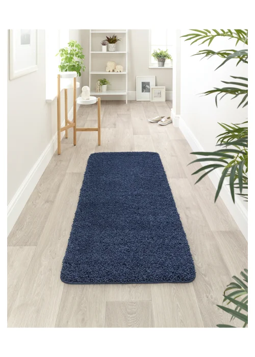 Deep Pile Navy Washable Muddle Mat (120cm x 80cm) Image 3