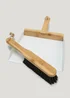 White Metal Dustpan & Brush Image 2