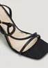 Head Over Heels Black Diamante Asymmetric Heels - Size 3 Image 2