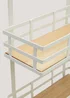 White Wire & Wood Over Door Bathroom Baskets (58.5cm x 13.5cm x 31.5cm) Image 2