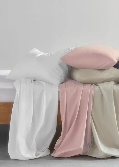 White 100% Cotton Housewife Pillowcase Pair (200 Thread) - One Size Image 4