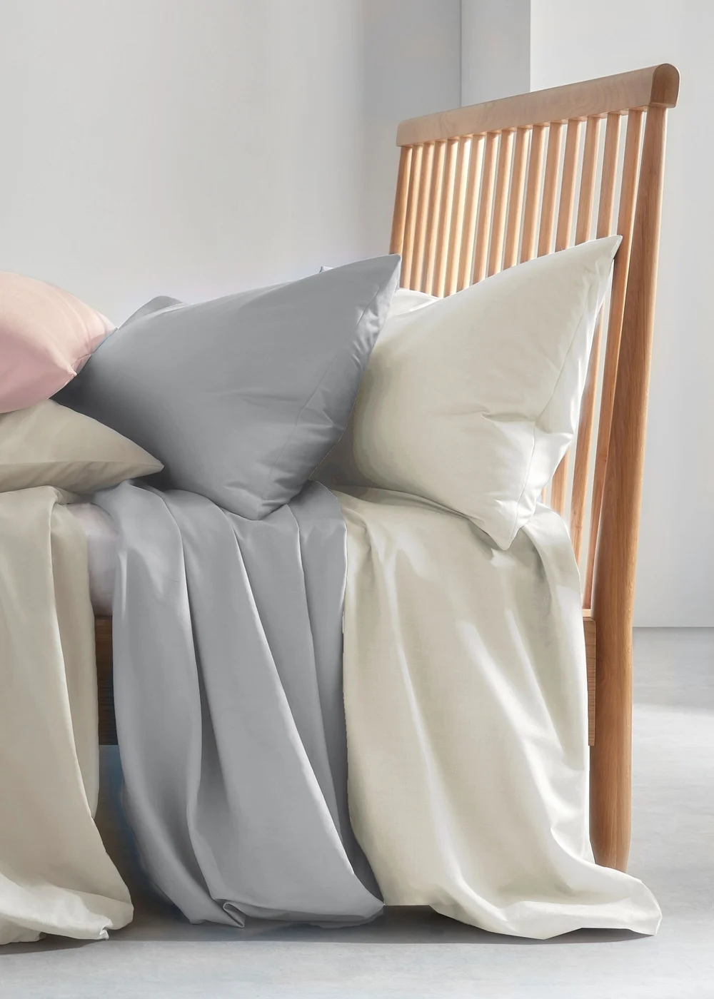 Oatmeal 100% Cotton Fitted Bed Sheet (200 Thread) - Single Image 4