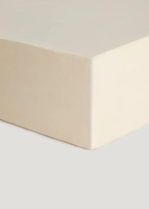 Stone Polycotton Fitted Bed Sheet (144 Thread Count) - Single Image 1