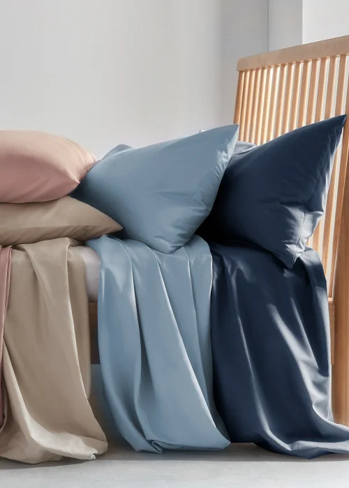 Dark Green Polycotton Housewife Pillowcase Pair (144 Thread Count) - One Size Image 2