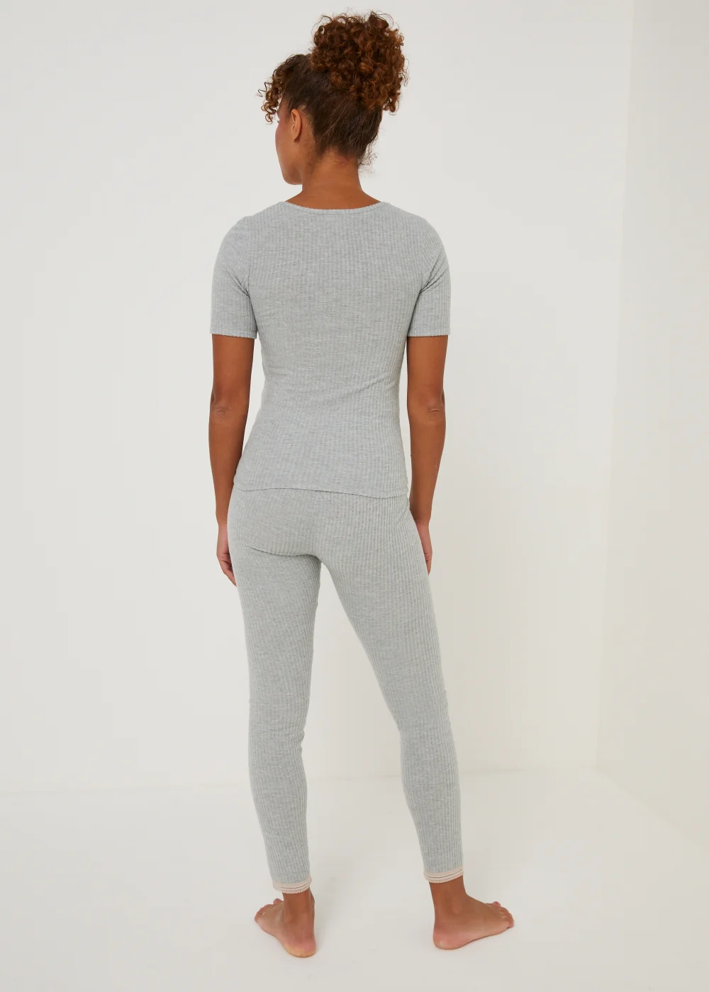 Grey Thermal Top & Leggings Set - Size 8-10 Image 4