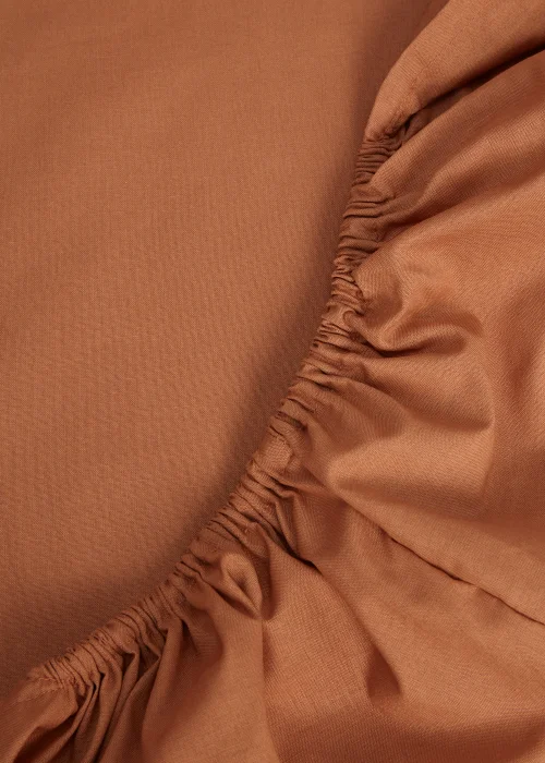 Orange Polycotton Fitted Bed Sheet (144 Thread Count) - Single Image 2