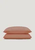 Orange Polycotton Housewife Pillowcase Pair (144 Thread Count) - One Size Image 1