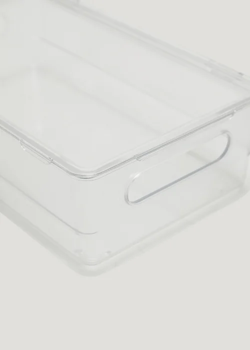 Clear Acrylic Fridge Storage Tray With Lid (26cm x 16cm x 7.5cm) Image 2
