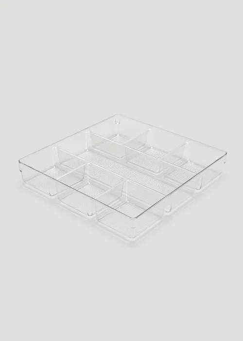 Clear Acrylic Multi Section Wardrobe Storage (34cm x 33cm x 6cm) Image 1