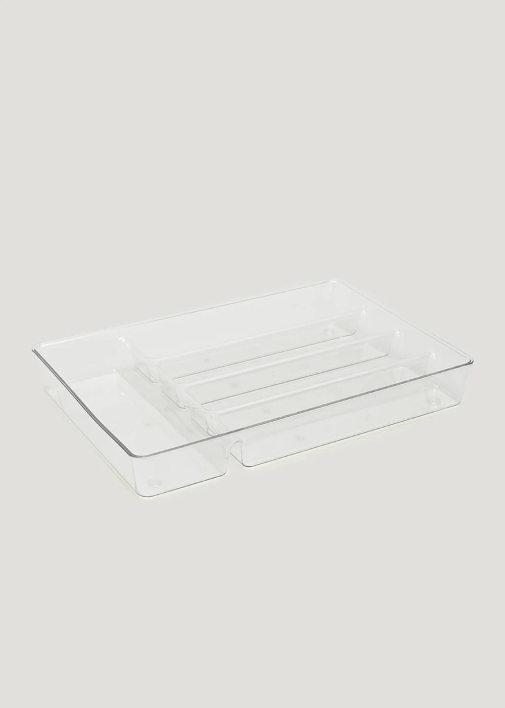 Clear Acrylic Cutlery Organiser Tray (35.5cm x 25cm x 5cm) Image 1
