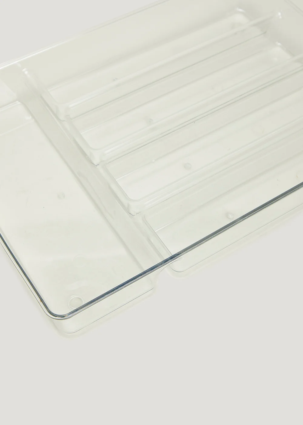 Clear Acrylic Cutlery Organiser Tray (35.5cm x 25cm x 5cm) Image 2