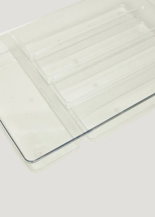 Clear Acrylic Cutlery Organiser Tray (35.5cm x 25cm x 5cm) Image 2
